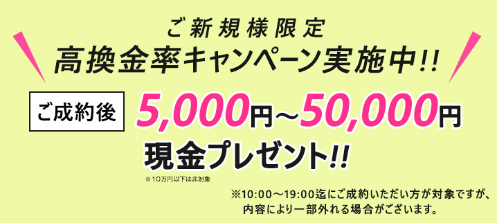 タイムリーの現金プレゼントキャンペーン告知